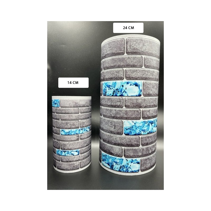 Adhesive Pool Border blue greyline  - swimming pool frieze