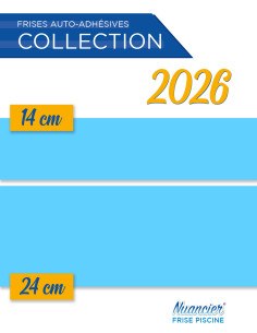 Frise autocollante Ciel piscine 14 ou 24 cm sur 5m 2