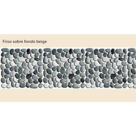 Frise Galet blanc Autocollante