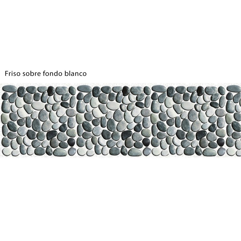 Frise Galet blanc Autocollante