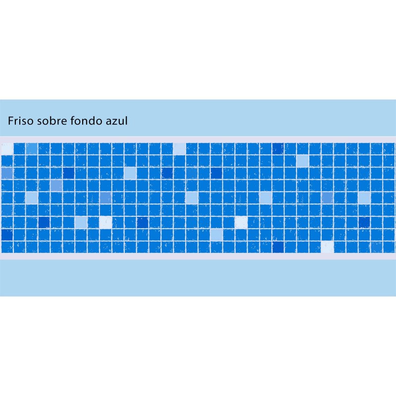 Adhesive Pool Border Blue Mosaïque