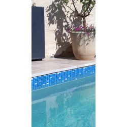 Adhesive Pool Border Blue Mosaïque 2