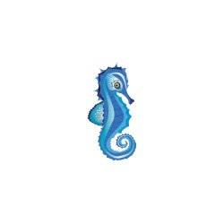 blue seahorse 2  - swimming pool decoration