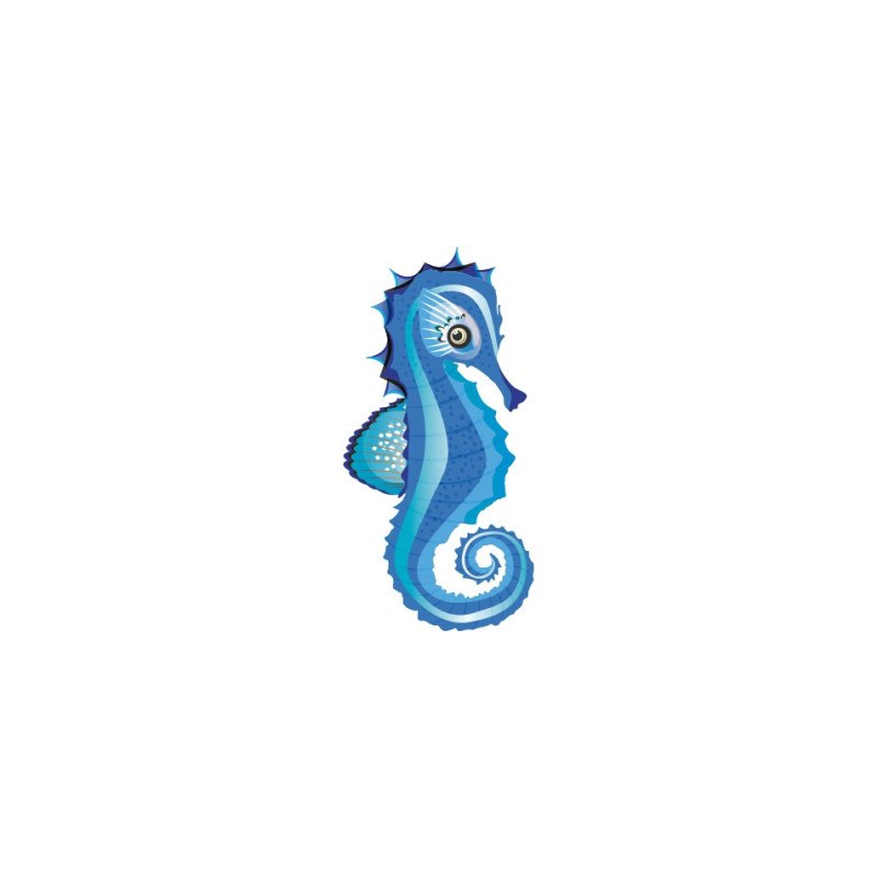 blue seahorse 2  - swimming pool decoration