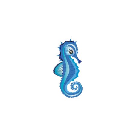 blue seahorse 2  - swimming pool decoration