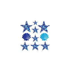 Mistral stars and shells  - swimming pool decoration