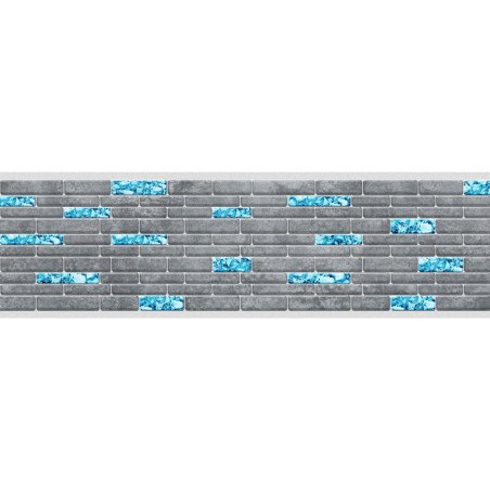 Adhesive Pool Border blue greyline  - swimming pool frieze